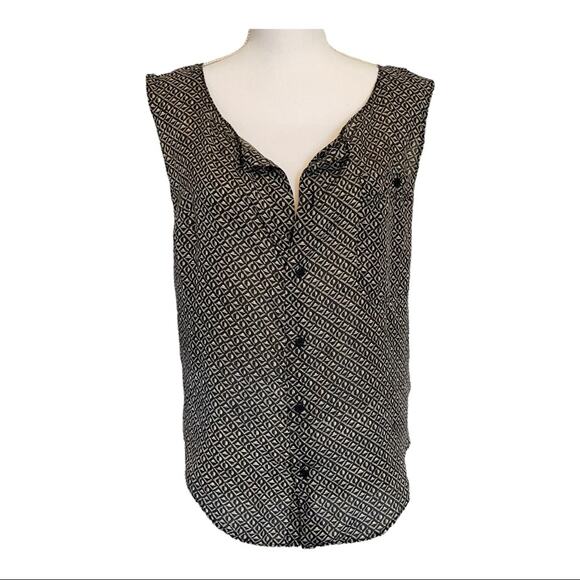 Reformation Silk Sleeveless Button Down Back Cut Out Top XS/S - Picture 1 of 10